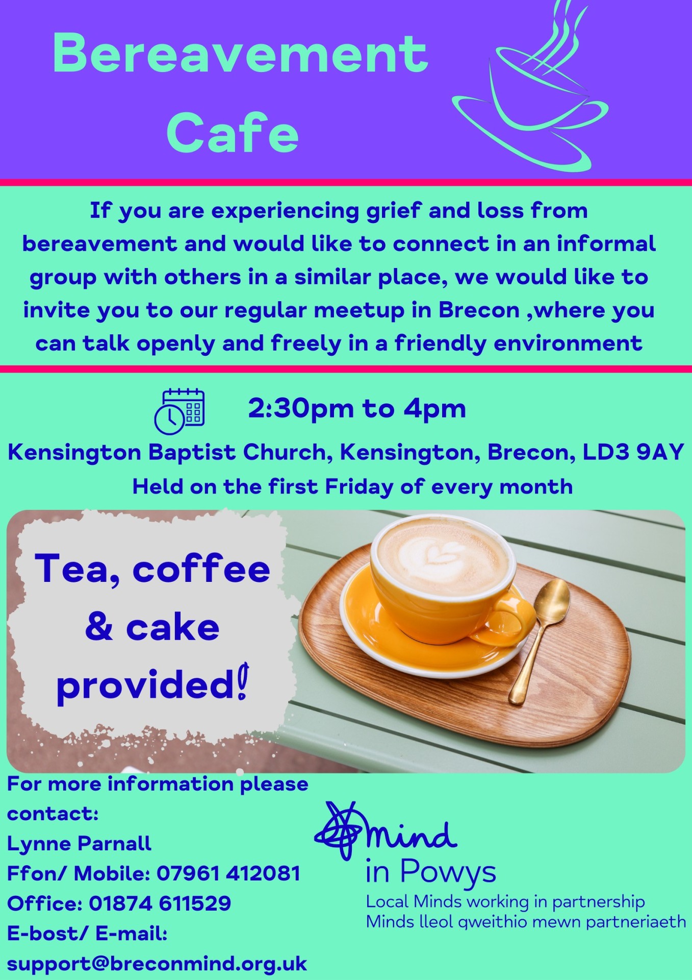 Bereavement Cafe – A new service…