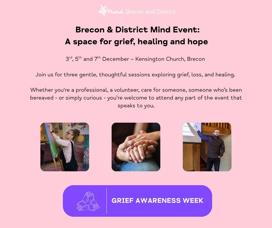 A Space for Grief, Healing & Hope – Events for National Grief Awareness Week